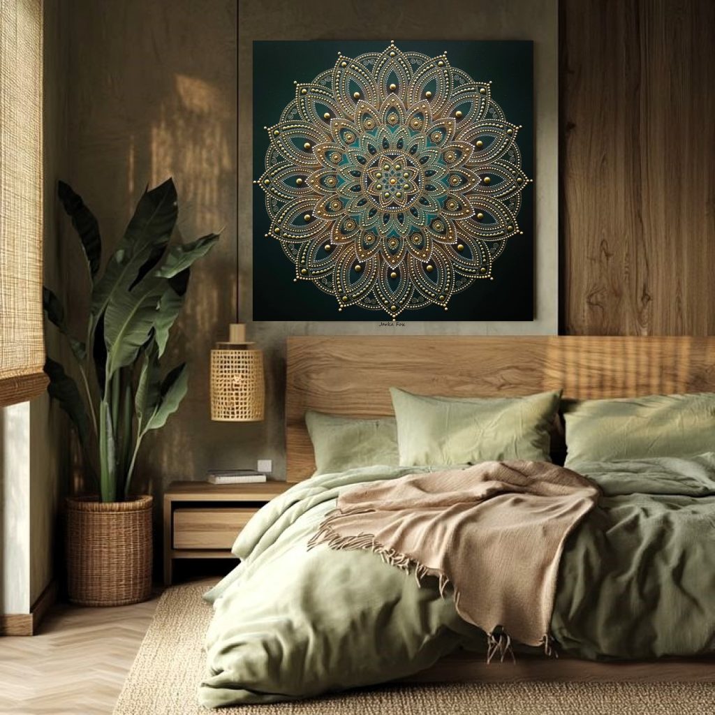 MAGICKÁ MANDALA na mieru tvorená do spálne