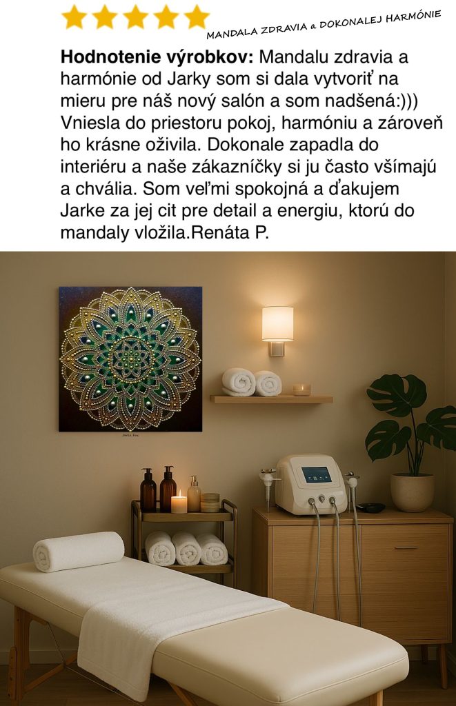 Mandala zdravia a dokonalej harmónie tvorená na mieru do beauty/wellness salónu