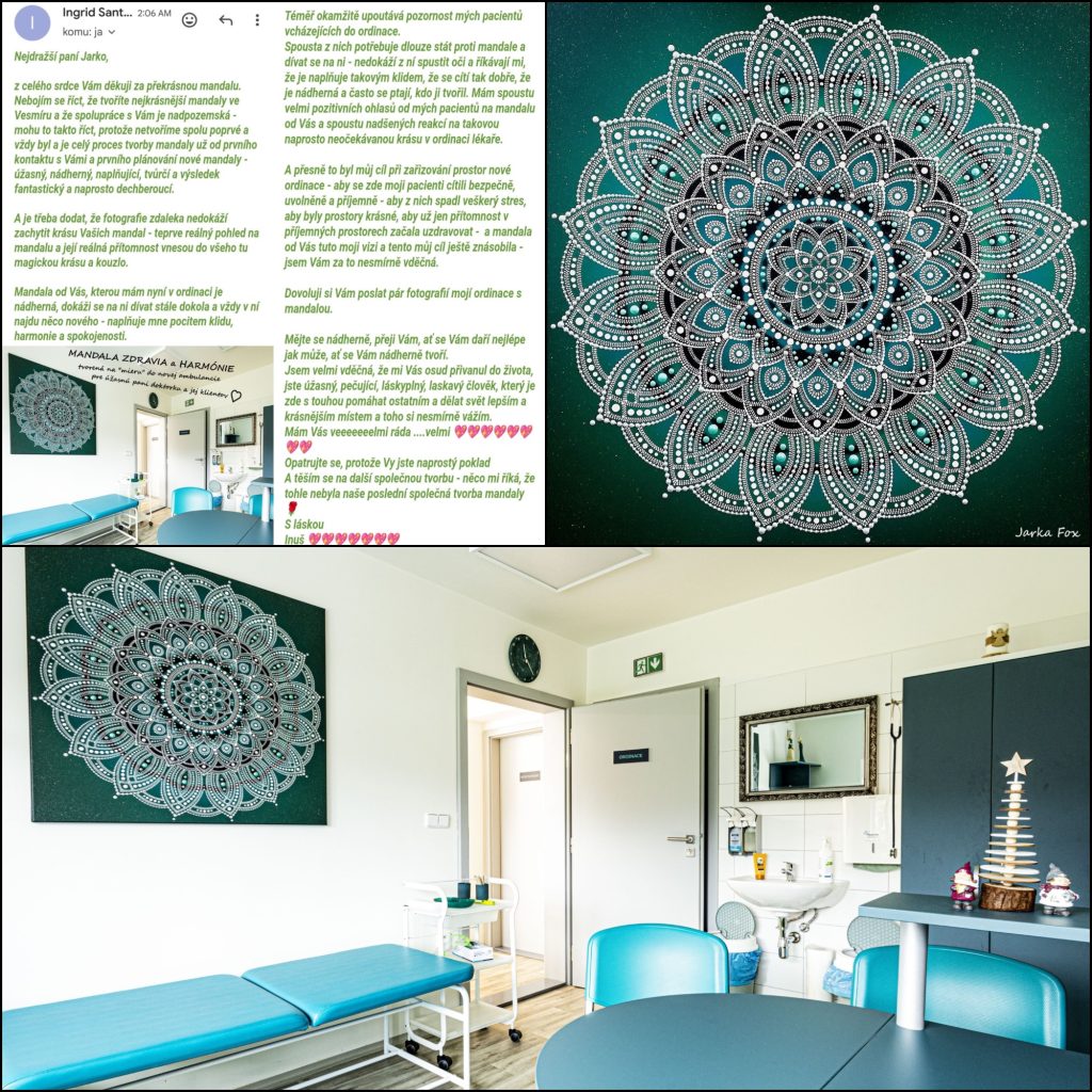 Mandala zdravia a dokonalej harmónie tvorená na mieru do zdravotného centra/kliniky/ambulancie lekára