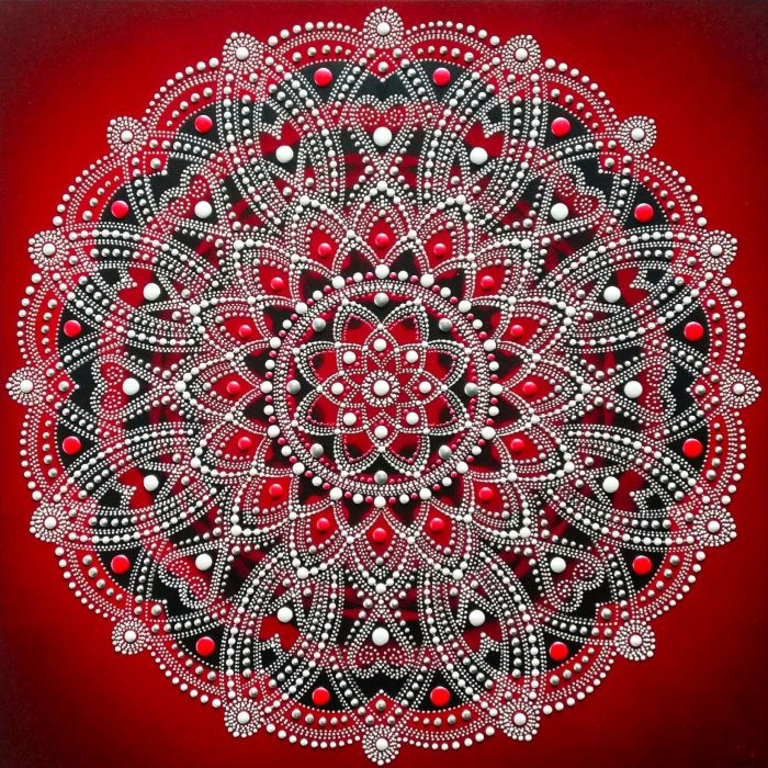 MANDALA LÁSKY, POZITÍVNEJ ENERGIE a RADOSTI zo ŽIVOTA, energetický obraz tvorený na "mieru" do vybraného priestoru domova