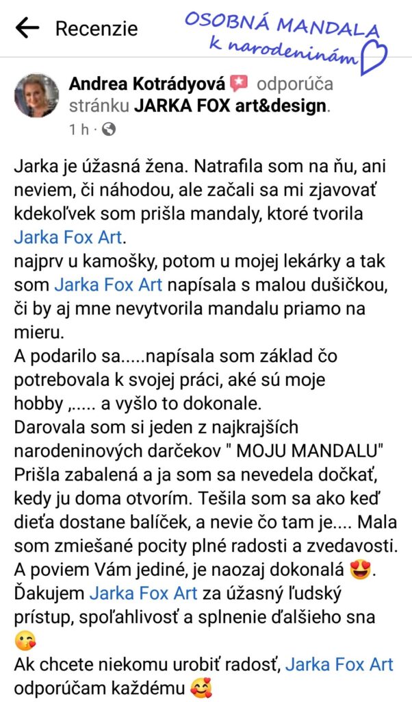 Spätná väzba k mojej tvorbe od klienta