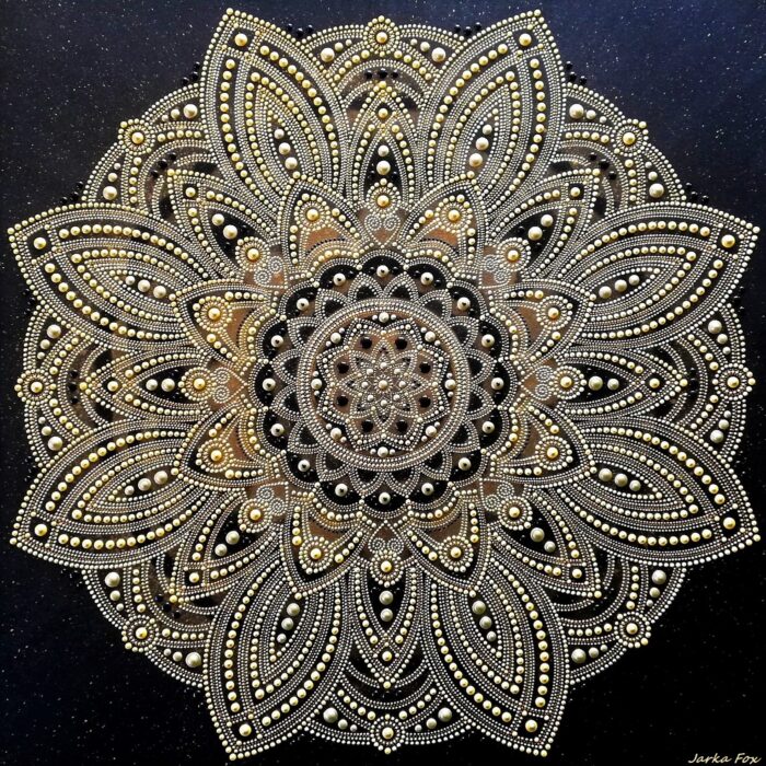 SVADOBNÁ MANDALA LÁSKY a ŠŤASTNÉHO ŽIVOTA pre mladomanželov ako originálny svadobný dar, tvorená na "mieru" pre dcéru a zaťka princeznej Arabely :-) TALIZMAN pre mladých :-) 