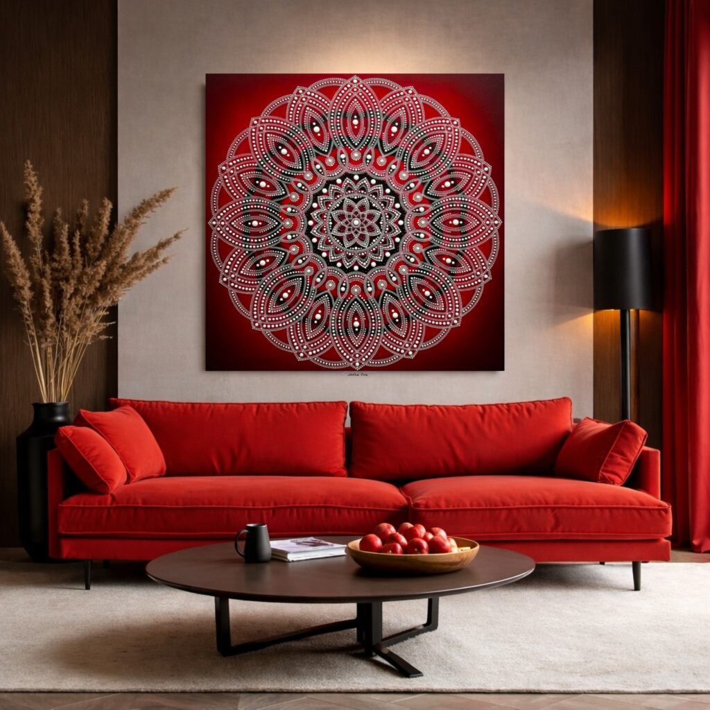 Mandala pozitívnej energie, lásky a vášne