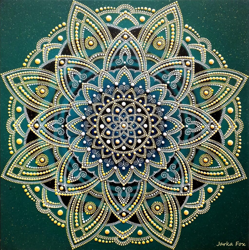 MANDALA ZDRAVIA a ROVNOVÁHY tvorená na "mieru" do jogového štúdia