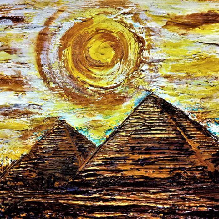 ECHOES OF ETERNITY
150x100cm
V tichu starobylých miest sa ukrýva múdrosť, ktorá presahuje čas.
Energia, ktorá tu vždy bola… a stále nás vedie späť k tomu, kým skutočne sme.