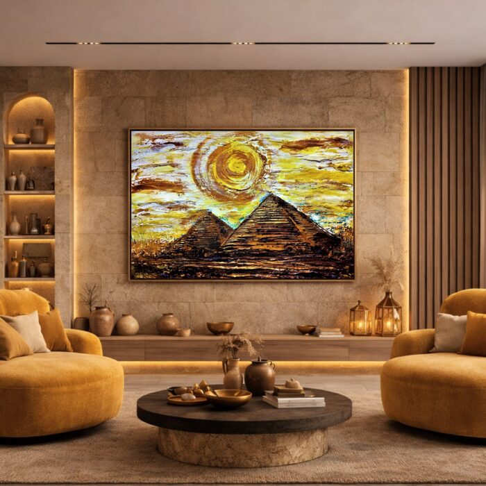 ECHOES OF ETERNITY
150x100cm
V tichu starobylých miest sa ukrýva múdrosť, ktorá presahuje čas.
Energia, ktorá tu vždy bola… a stále nás vedie späť k tomu, kým skutočne sme.