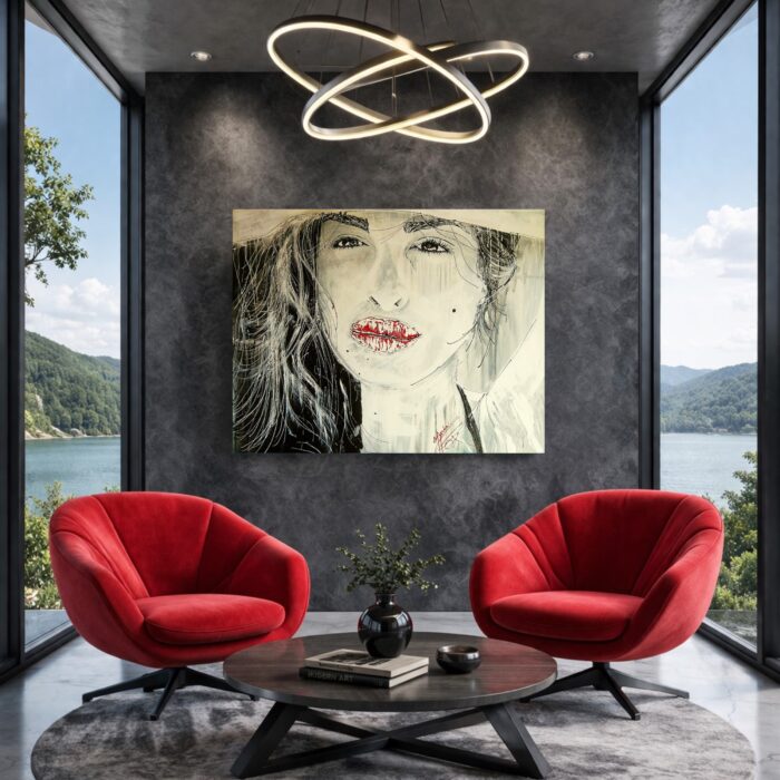 INNER GAZE
120x100cm
Pohľad, ktorý nesmeruje von, ale hlboko dovnútra.
V tomto tichu sa rodí pravda, ktorú nie je potrebné vysloviť.