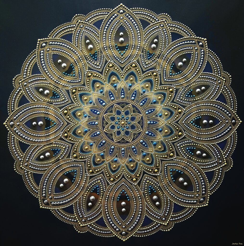 MAGICKÁ MANDALA HOJNOSTI
vytvorená exkluzívne pre luxusné sídlo ✨ 130x130cm 
